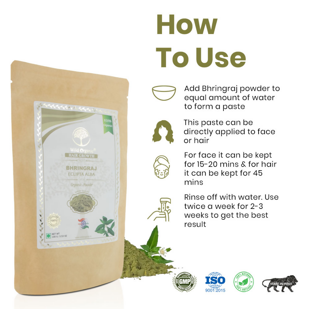 Wild Organic Bhringraj Eclipta Alba Hair Growth Powder