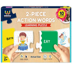 Webby Action Words 2 Pieces Learning Pack Jigsaw Puzzle For Kids