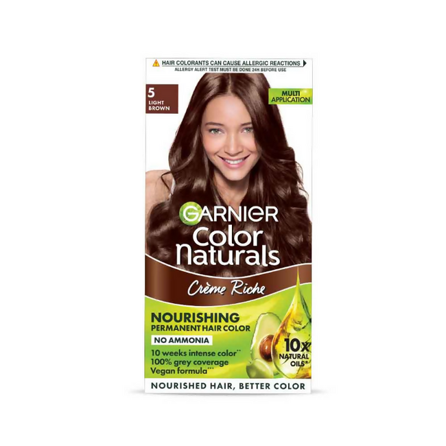 Garnier Color Naturals Creme Riche Hair Color - 5 Light Brown Hover Image