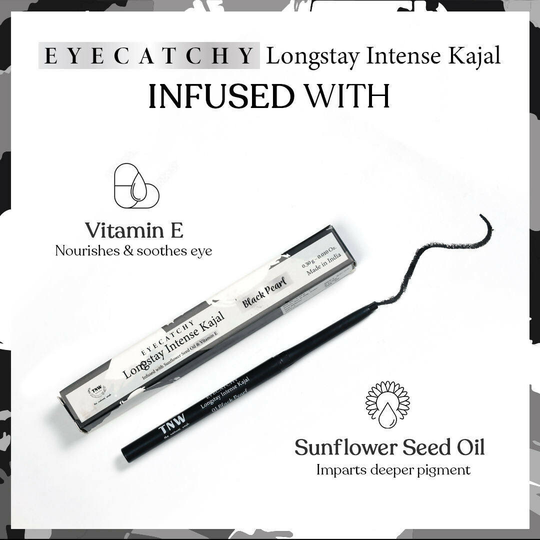 The Natural Wash Eyecatchy Longstay Intense Kajal - Black Pearl