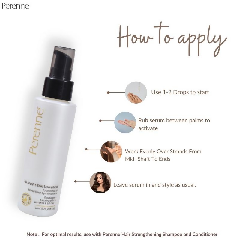 Perenne Hair Smooth & Shine Serum With SPF