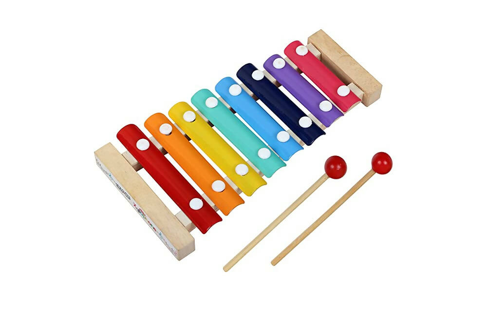 Skoodle My First Xylophone for Kids and Toddlers with Harmonica, Best Educational Musical Instrument with Wooden Mallets for Boys and Girls
