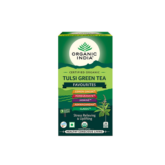 Organic India Tulsi Green Tea Favourites Hover Image