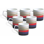 Coffee Mug Set, 220ml/6.6cm, Set of 6, Multicolour