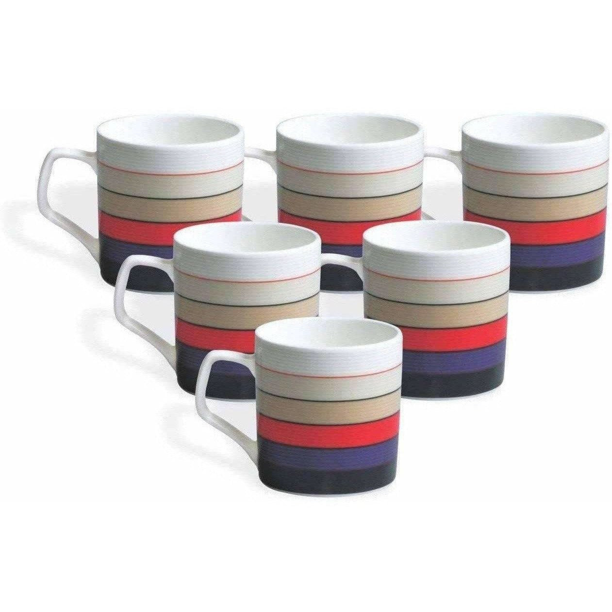 Coffee Mug Set, 220ml/6.6cm, Set of 6, Multicolour