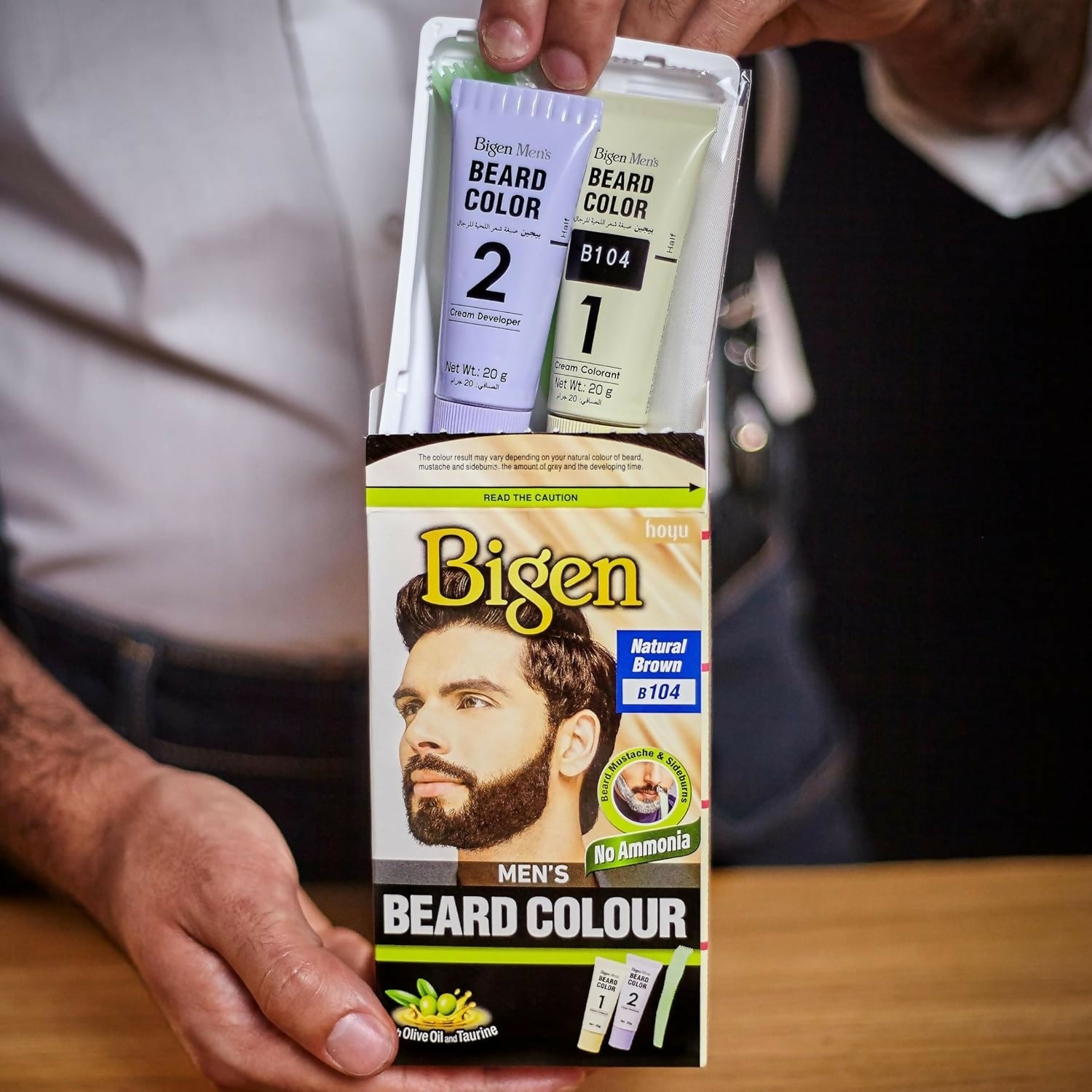 Bigen Men's Beard Color - Natural Brown B104