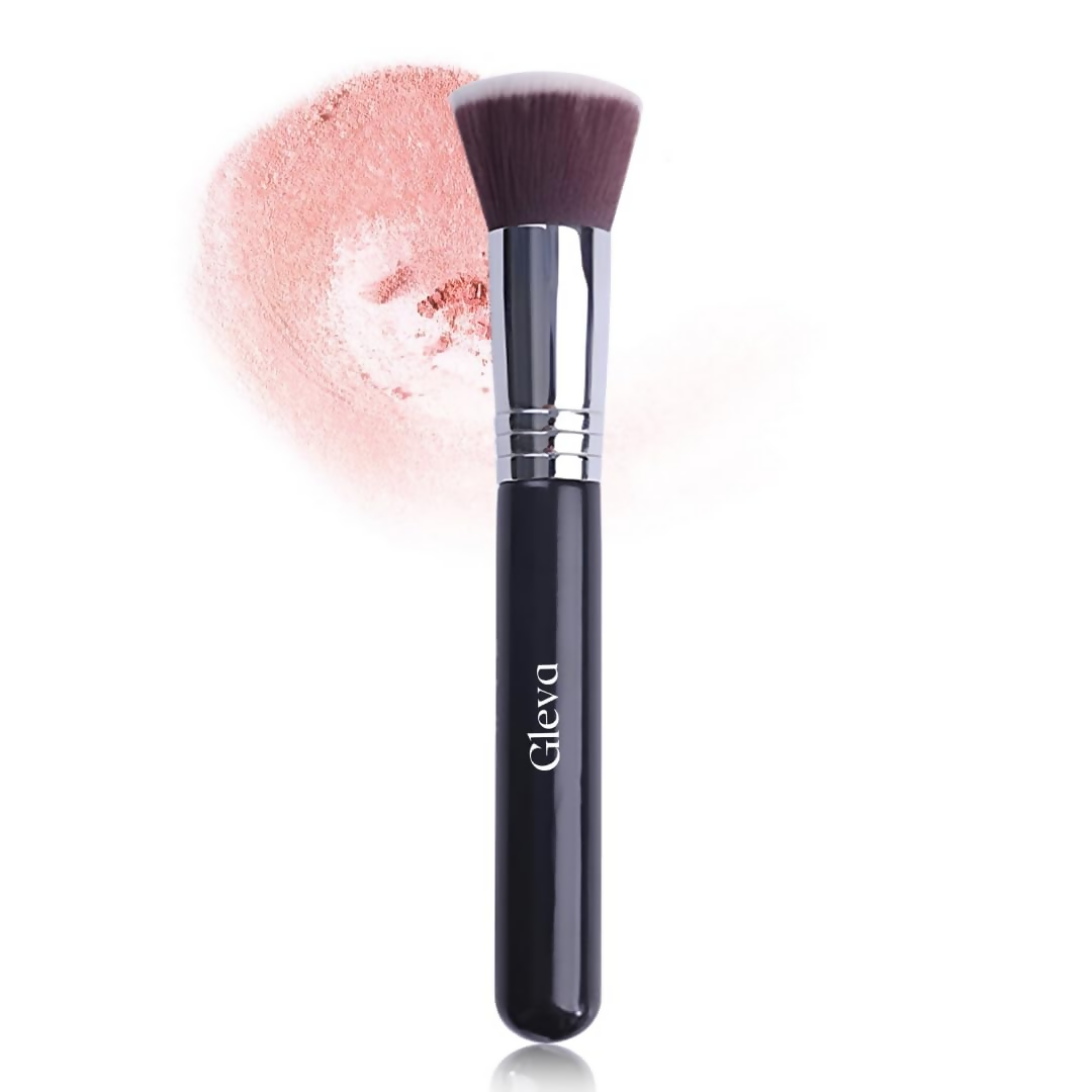 Gleva Flat Top Kabuki Foundation Makeup Brush Black