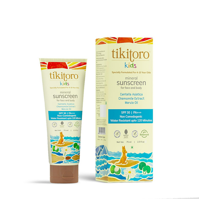Tikitoro Kids Mineral Sunscreen SPF 30 PA+++ Main Image