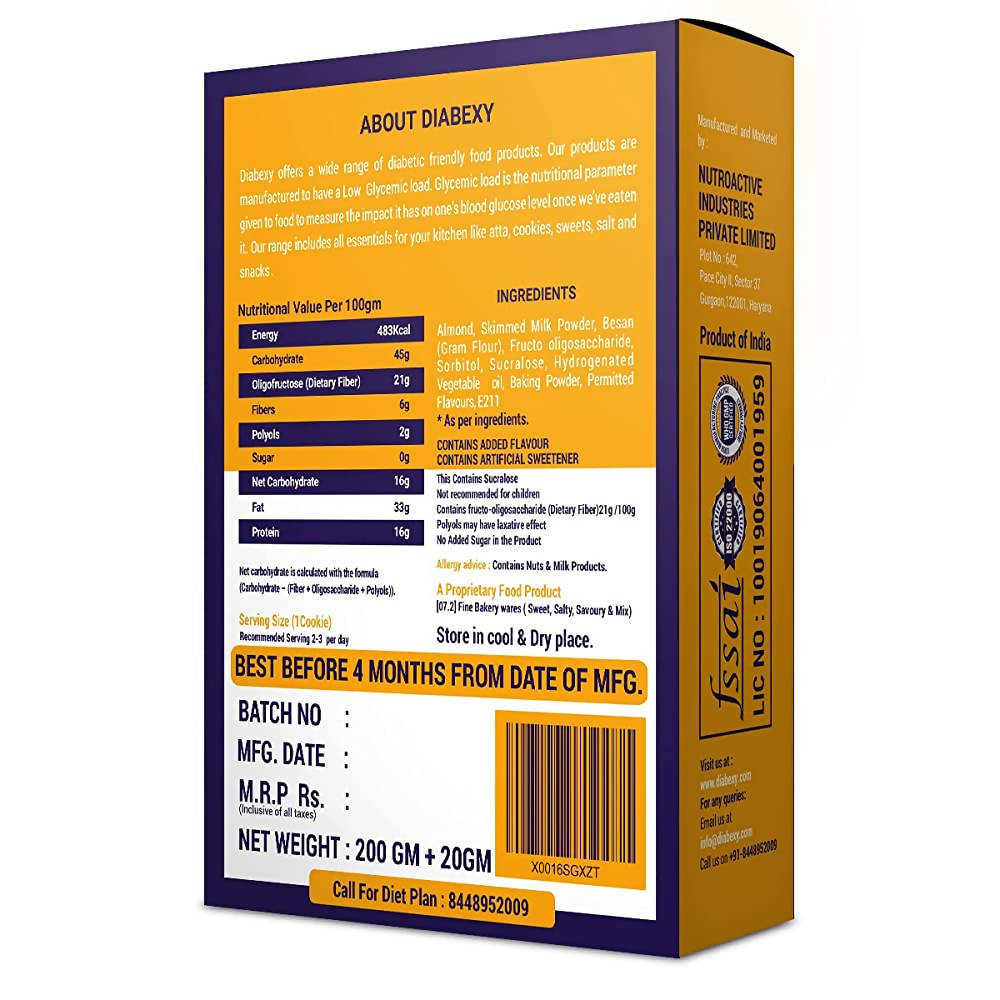 Diabexy Almond Cookies Sugar Control for Diabetes