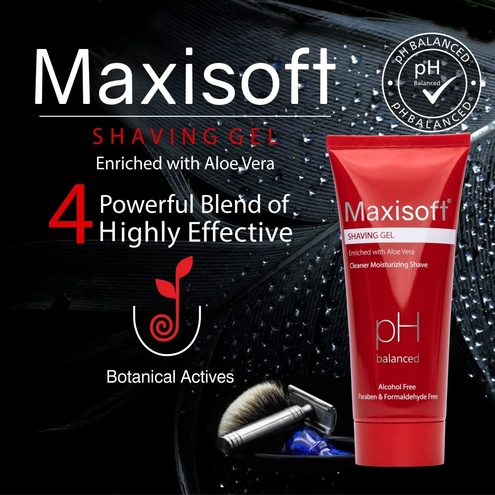 Maxisoft Shaving Gel With Aloe Vera Shea Butter Glycerine Allantoin pH Balanced