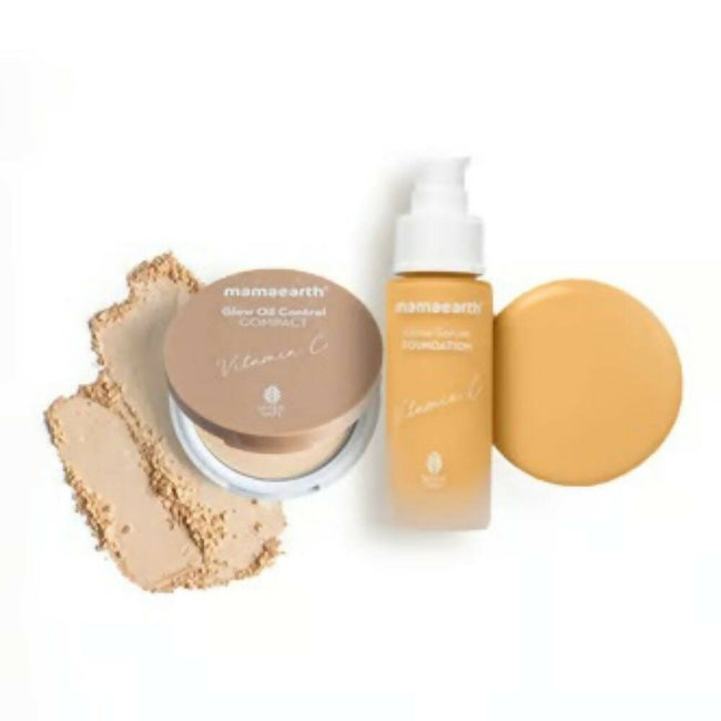 Mamaearth Glow Serum Foundation + Glow Oil Control Compact Combo - Ivory Glow Main Image