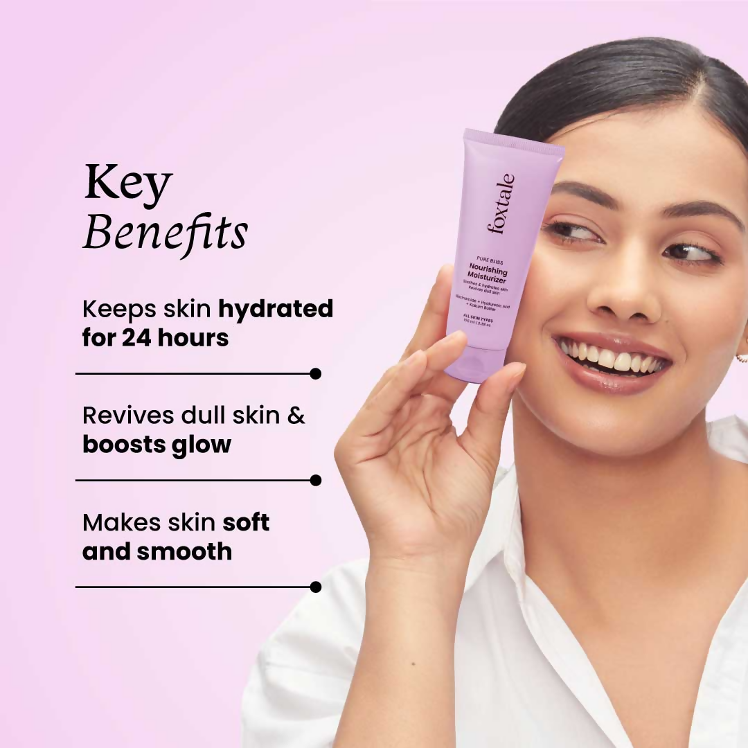 Foxtale Nourishing Face Moisturizer with Niacinamide for 24 Hr Hydration & Lightweight