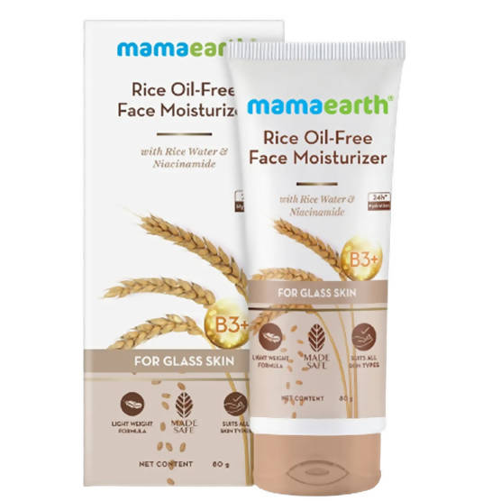 Mamaearth Rice Oil-Free Face Moisturizer With Rice Water & Niacinamide Hover Image