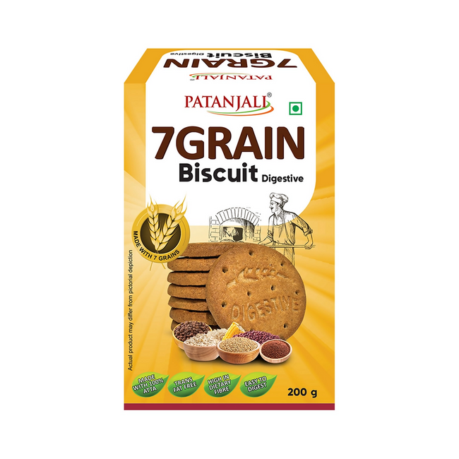 Patanjali 7 Grain Digestive Biscuit Hover Image