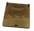 Kraftsman Wooden Tic Tac Toe Portable Game for Kids, Teens and Adults with Golden Mirror Shade Strategy & War Games Board Game