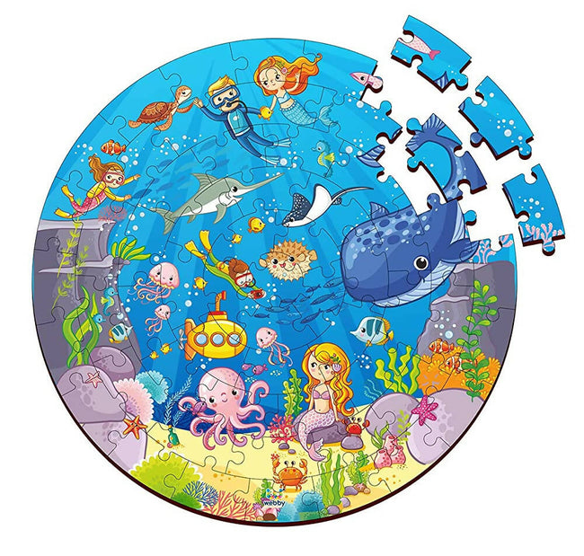Webby Wooden Ocean Jigsaw Puzzle - 60 Pcs Hover Image