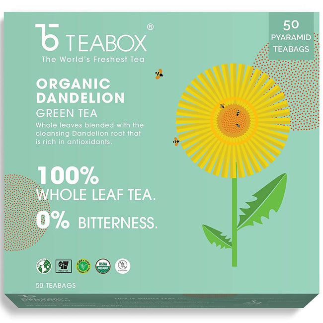 Teabox Organic Dandelion Green Tea Bags Main Image