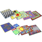 Skoodle Quest Centurion 5 Double Sided 100 Classic Family Board Games Collection 3D Box for Adults & Kids Chess, Ludo, Checkers & More - Age 3+Years