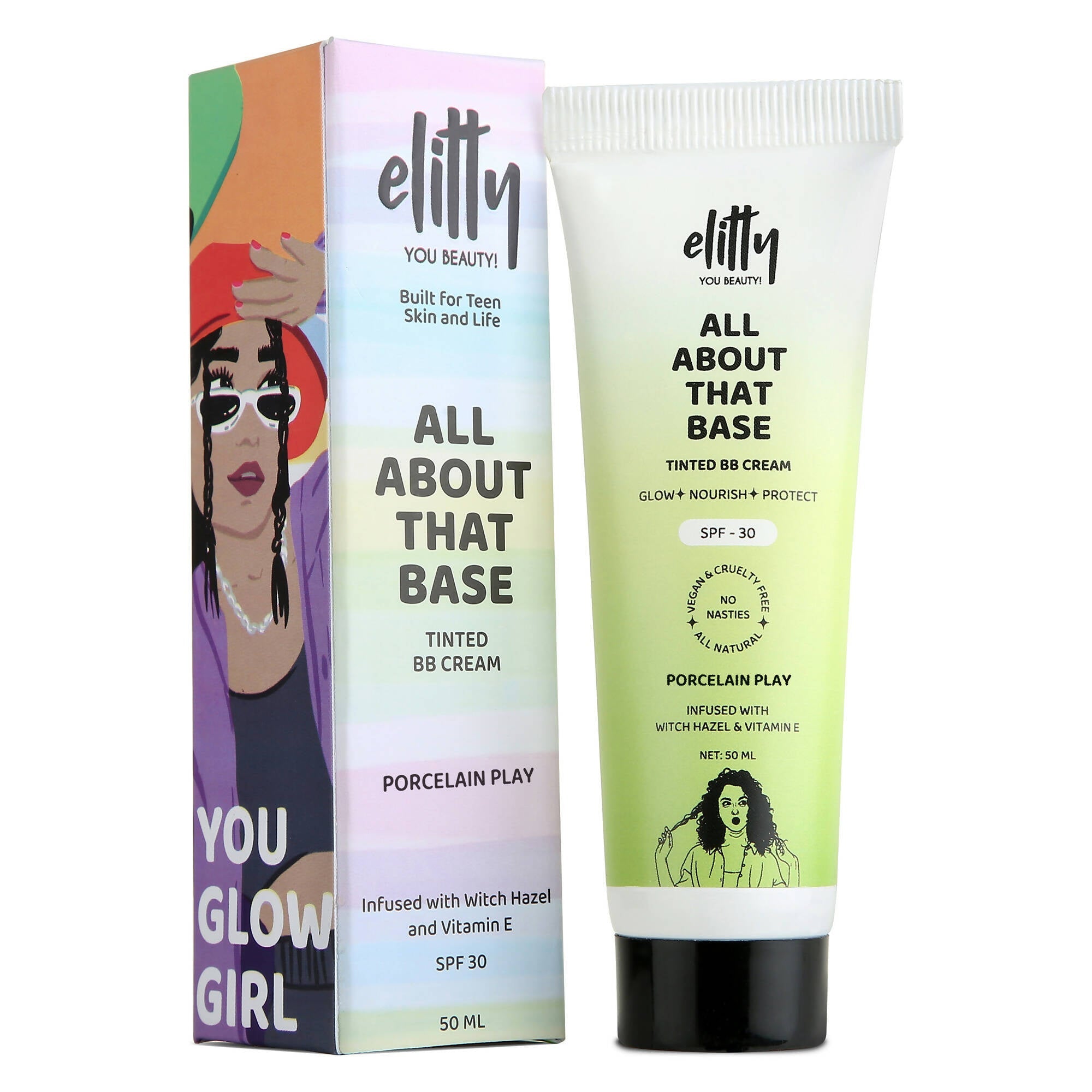Elitty All About That Base Tinted BB Cream with SPF 30 - Porcelain Play