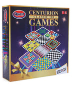 Skoodle Quest Centurion 5 Double Sided 100 Classic Family Board Games Collection 3D Box for Adults & Kids Chess, Ludo, Checkers & More - Age 3+Years