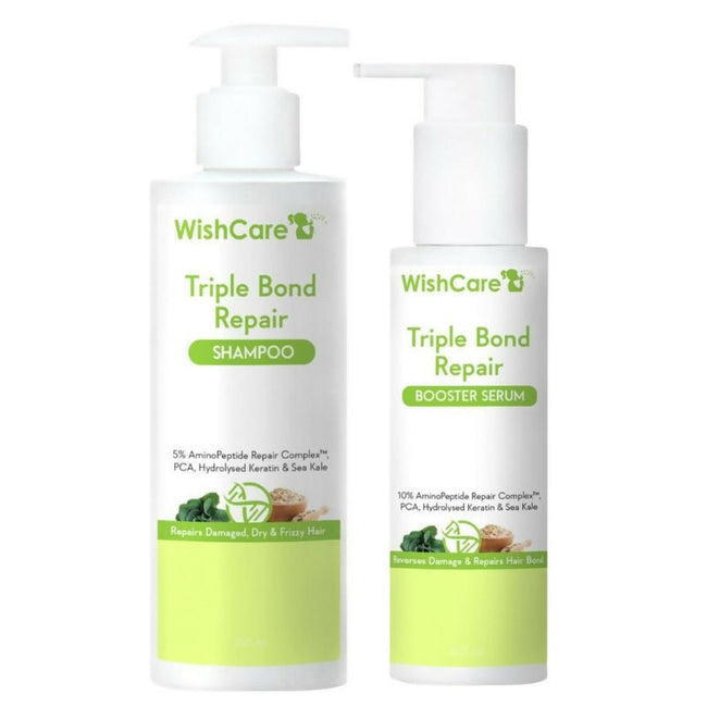 Wishcare Triple Bond Repair Combo - For Dry & Frizzy Hair with Amino Peptide for Damaged Hair Hover Image