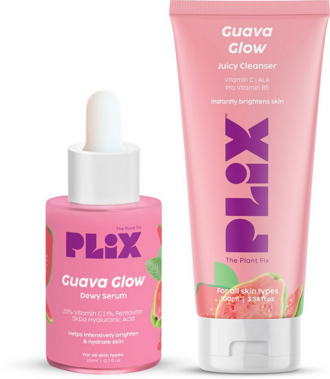 The Plant Fix Plix 23% Vitamin C Guava Face Serum & Vitamin C Guava Juicy Face Wash Combo Main Image