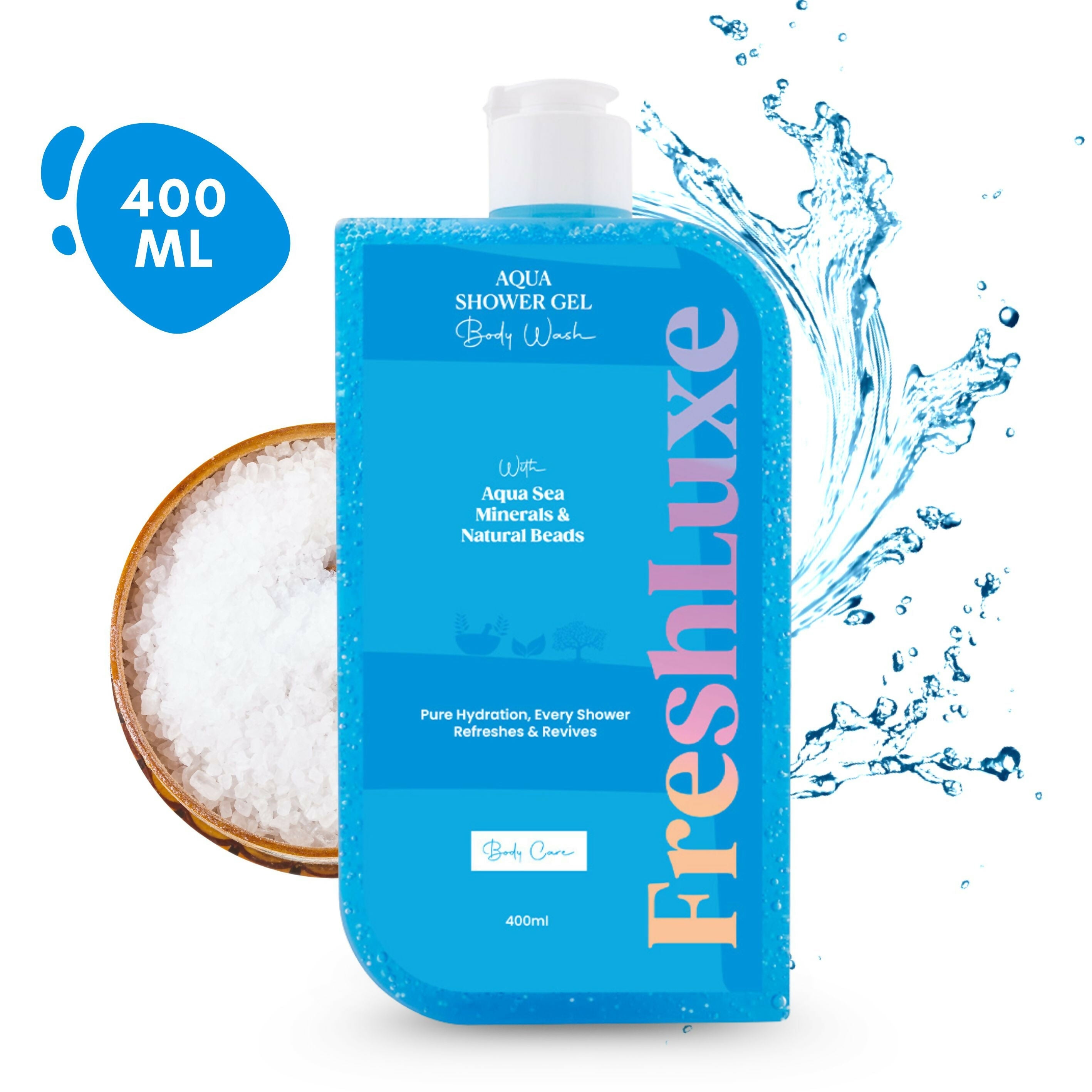 FreshLuxe Aqua Essence Shower Gel Intense Hydration & Exfoliation