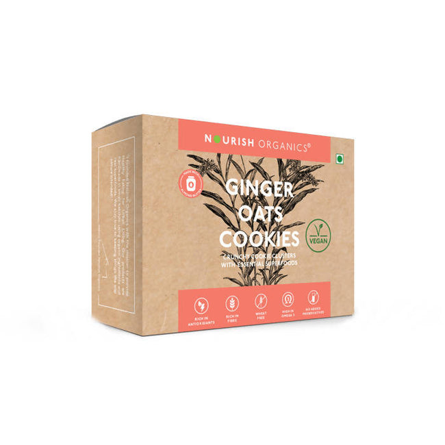 Nourish Organics Ginger Oats Cookies Hover Image