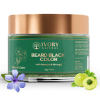 Ivory Natural Beard Black Color Organic - Instant Natural Plant Based Beard Color Powder