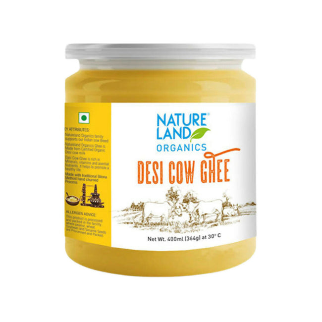 Natureland Organics Premium Cow Desi Ghee | Cultured Pure Desi Ghee | Healthy & Organic Cow Ghee Hover Image