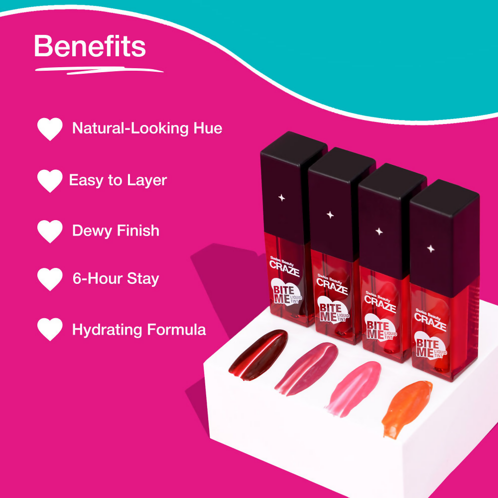 Swiss Beauty Craze Bite Me Liquid Tint - 4 Love Bite
