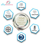 Goodmunchkins Stainless Steel Feeding Bottle Joint Less 304 Grade No Joints BPA Free for New Born Baby/Toddlers/Infants-200ml