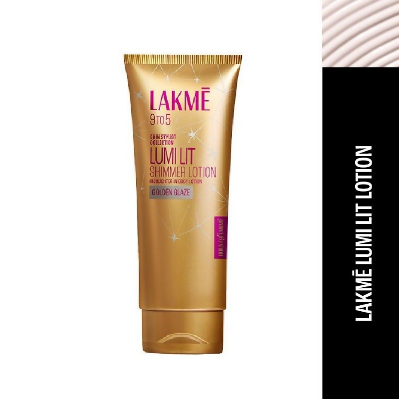 Lakme Lumi Lit Lotion Body Highlighter & Strobe Cream - Gold