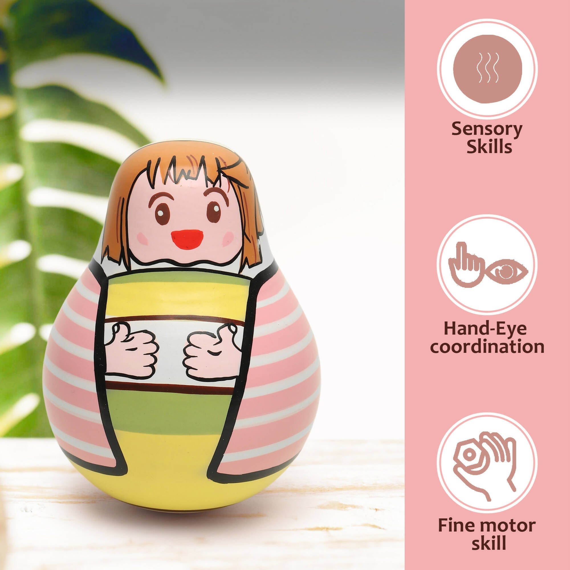 Matoyi Wooden Roly Poly (Doll) For Kids