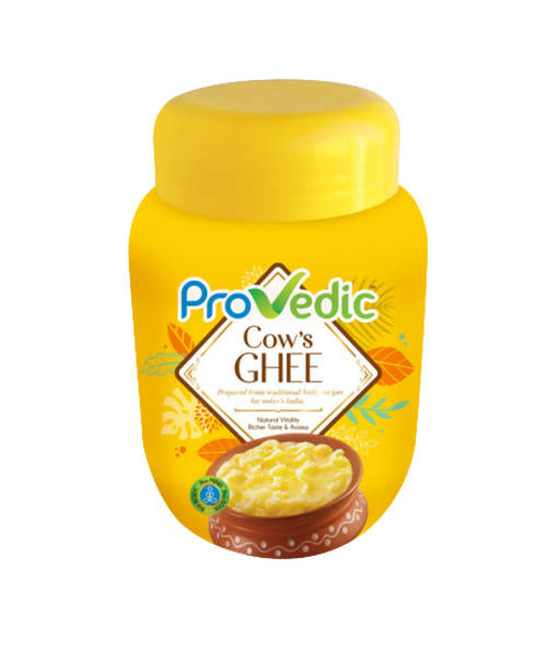 ProVedic Cow Ghee | Pure and Natural (1000ml Pet Jar) Cow Ghee for Good Digestion and Immunity | Made with Fresh Cow's Milk, Granular (Danedaar) Texture | Rich Taste and Aroma