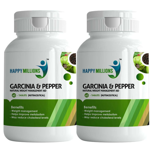 HappyMillions Garcinia & Pepper Weight Loss Tablets Main Image