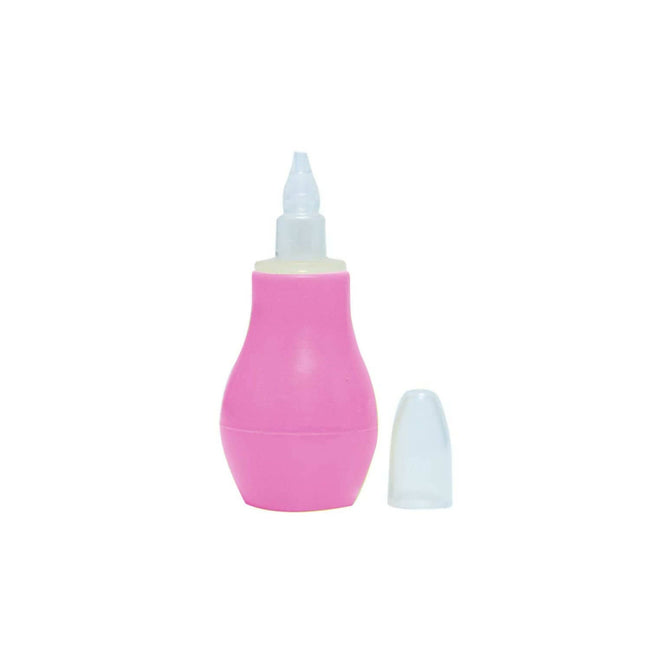 Safe-O-Kid Silicone Baby Nasal Aspirator, Vacuum Sucker, Instant Relief From Blocked Baby Nose Cleaner, Pink Hover Image
