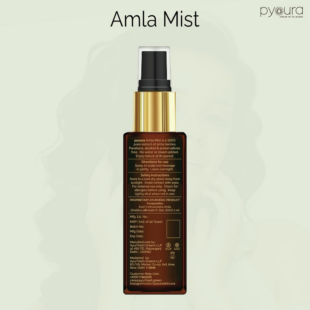 Pyoura Itchy Scalp Hair Growth Amla Hair Spray Serum Mist