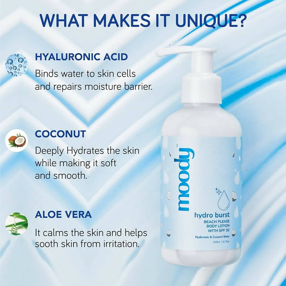 Moody 7D Hydro Burst Bleach Please Body Lotion with SPF 30