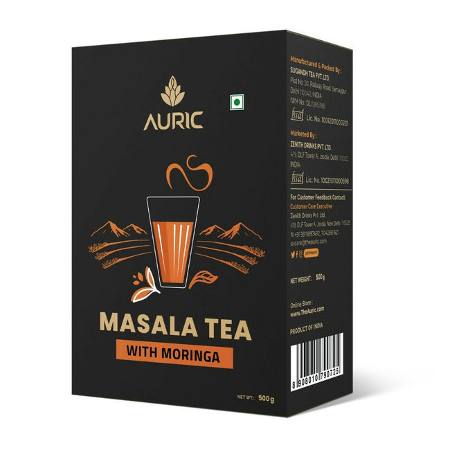 Auric Kadak Moringa Masala Tea - Black Tea from Assam & Darjeeling with Real Spices (Cardamom, Ginger, Black Pepper) Hover Image
