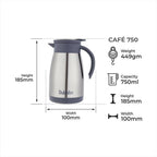 Dubblin Cafe Stainless Steel Double Wall Vacuum Insulated Thermos Flask