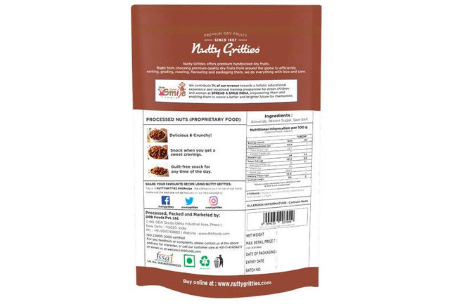 Nutty Gritties Salted Caramel Almonds Main Image