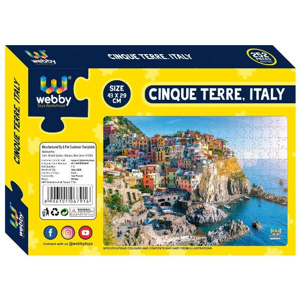 Webby Cinque Terre & Italy Jigsaw Puzzle- 252 Pcs