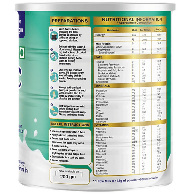 Wellknown Healthcare Totlac-Neo Baby Milk Powder Stage 1 Upto 6 Months Main Image