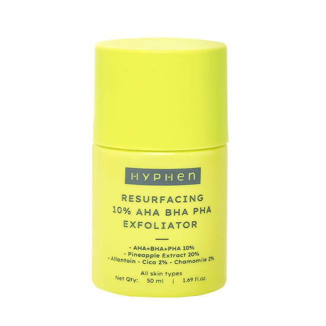 Hyphen By Kriti Sanon Resurfacing 10% AHA BHA PHA Exfoliator With 20% Pineapple Extract, Smoothens Texture, Unclogs Pores, Non-irritating Hover Image