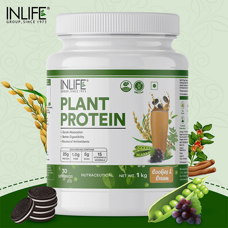 Inlife Plant Protein Powder Cookies & Cream
