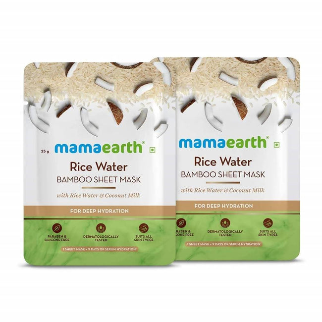 Mamaearth Rice Water Bamboo Sheet Mask Main Image