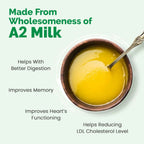 Auric A2 Bilona Desi Cow Ghee - Pure Brijwasi Ghee - Bilona Curd Churned