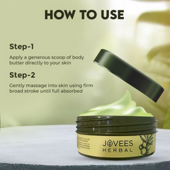 Jovees Shea Body Butter for Dry & Rough Skin Deep Nourishment, Non-Sticky