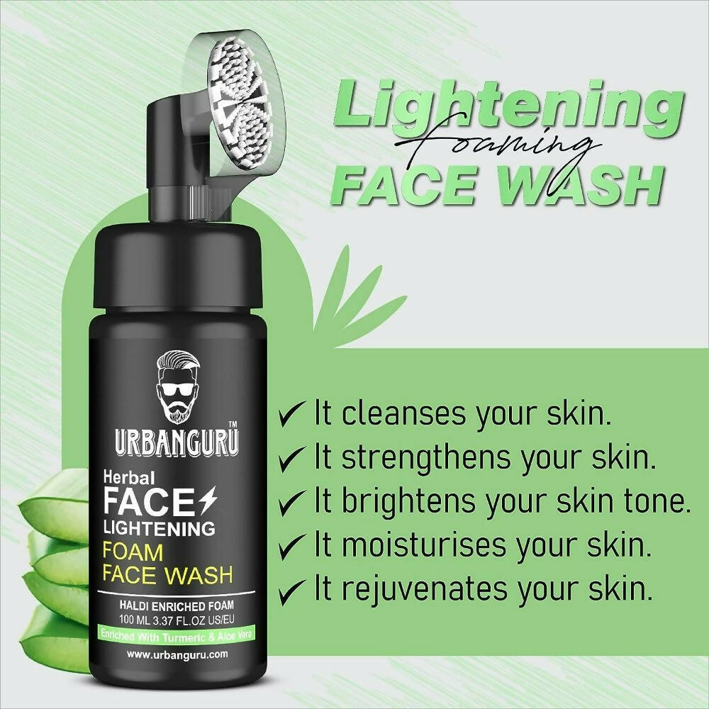 Urbanguru Men's Face Lightening Haldi Foam Face Wash